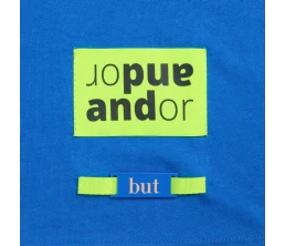 Лейбл тканевый Epsilon, XL, желтый неон