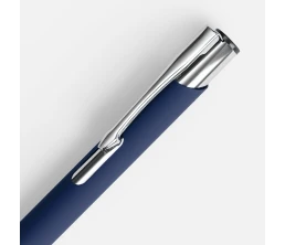 Ручка шариковая Keskus Soft Touch, темно-синяя