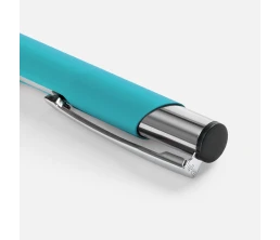 Ручка шариковая Keskus Soft Touch, бирюзовая