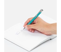 Ручка шариковая Keskus Soft Touch, бирюзовая