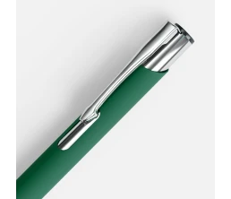 Ручка шариковая Keskus Soft Touch, зеленая