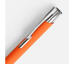 Ручка шариковая Keskus Soft Touch, оранжевая