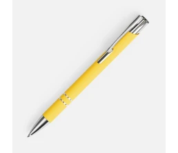 Ручка шариковая Keskus Soft Touch, желтая