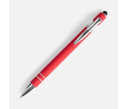 Ручка шариковая Pointer Soft Touch со стилусом, красная