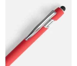 Ручка шариковая Pointer Soft Touch со стилусом, красная