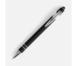 Ручка шариковая Pointer Soft Touch со стилусом, черная