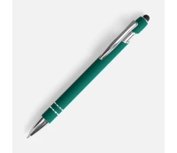 Ручка шариковая Pointer Soft Touch со стилусом, зеленая