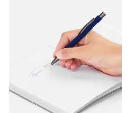 Ручка шариковая Atento Soft Touch, темно-синяя