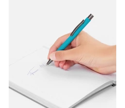 Ручка шариковая Atento Soft Touch, бирюзовая