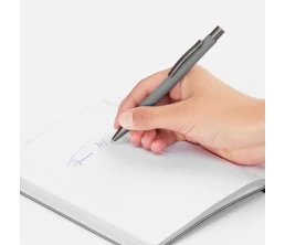 Ручка шариковая Atento Soft Touch, серая