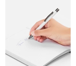 Ручка шариковая Atento Soft Touch, белая