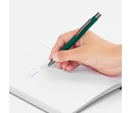 Ручка шариковая Atento Soft Touch, зеленая