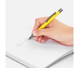 Ручка шариковая Atento Soft Touch, желтая