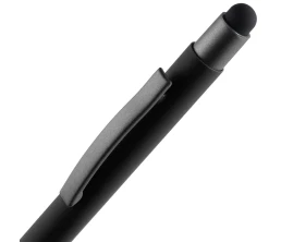 Ручка шариковая Atento Soft Touch Stylus со стилусом, черная