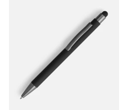 Ручка шариковая Atento Soft Touch Stylus со стилусом, черная