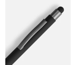 Ручка шариковая Atento Soft Touch Stylus со стилусом, черная