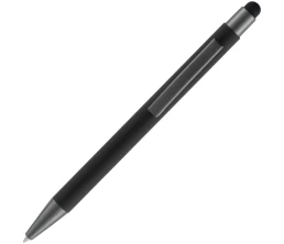 Ручка шариковая Atento Soft Touch Stylus со стилусом, черная