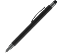 Ручка шариковая Atento Soft Touch Stylus со стилусом, черная