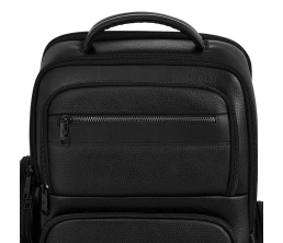 Кожаный рюкзак для ноутбука Santiago, черный