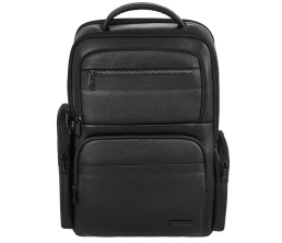 Кожаный рюкзак для ноутбука Santiago, черный