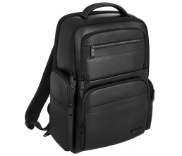 Кожаный рюкзак для ноутбука Santiago, черный