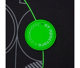 Футболка оверсайз с двойным рукавом Kosmos, черная