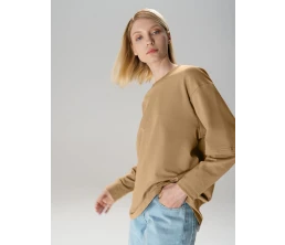 Футболка оверсайз с двойным рукавом Kosmos, бежевая