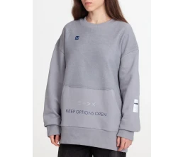 Свитшот оверсайз унисекс Vozduh, светло-серый