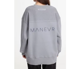 Свитшот оверсайз унисекс Vozduh, светло-серый