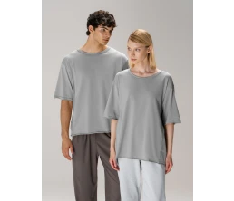 Футболка оверсайз унисекс Vozduh, светло-серая