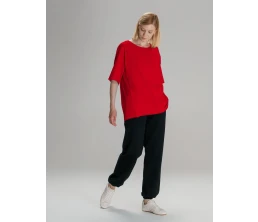 Футболка оверсайз унисекс Vozduh, красная