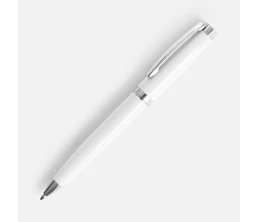 Ручка шариковая Letra Chrome, глянцевая, белая
