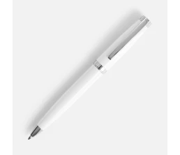 Ручка шариковая Letra Chrome, глянцевая, белая
