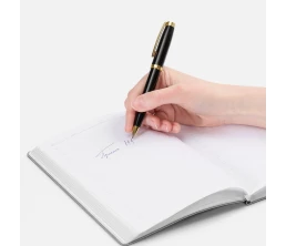 Ручка шариковая Letra Gold, глянцевая, черная