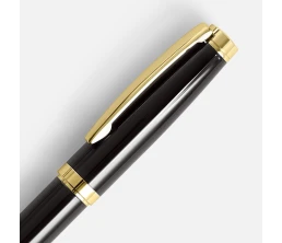 Ручка шариковая Letra Gold, глянцевая, черная