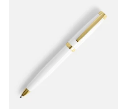 Ручка шариковая Letra Gold, глянцевая, белая