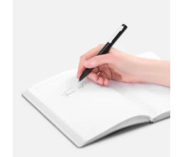 Ручка шариковая Inkolor, черная с белым