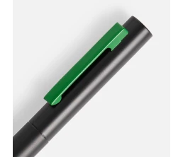 Ручка шариковая Inkolor, черная с зеленым