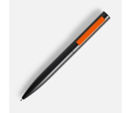 Ручка шариковая Inkolor, черная с оранжевым