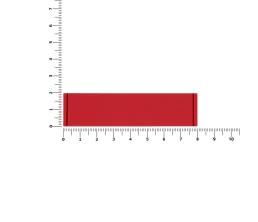Лейбл из ПВХ Dzeta, S, красный
