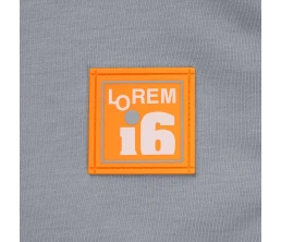 Лейбл из ПВХ Dzeta, L, оранжевый неон