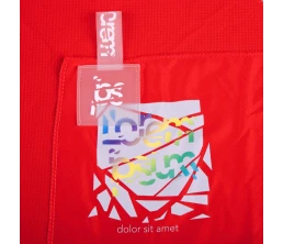 Лейбл из ПВХ Dzeta, L, прозрачный