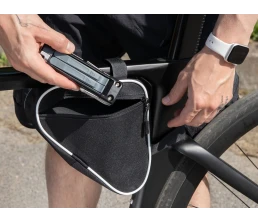 Велосумка на раму BikeLine Mini, черная с белым