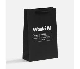 Пакет бумажный Waski M, черный