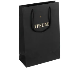 Пакет бумажный Waski M, черный