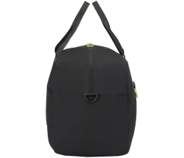 Сумка дорожная Compact Neon, черная с зеленым