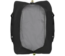 Сумка дорожная Compact Neon, черная с зеленым