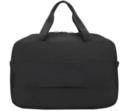 Сумка дорожная Compact Neon, черная с зеленым