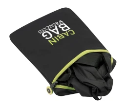 Сумка дорожная Compact Neon, черная с зеленым