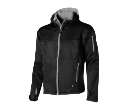 Куртка софтшел "Match" мужская, черный/серый